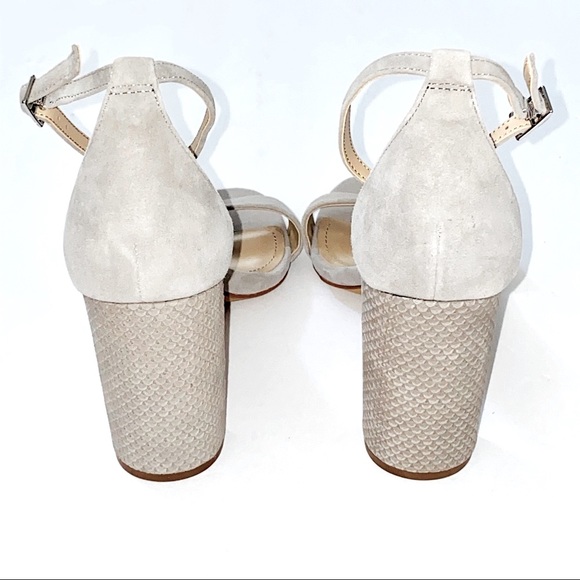 Vince Camuto Malissa grey suede ankle strap heels - Picture 2 of 3